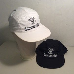 Jagermeister Mens Bundle Black & White Hat Elastic Elastic Back Baseball Cap